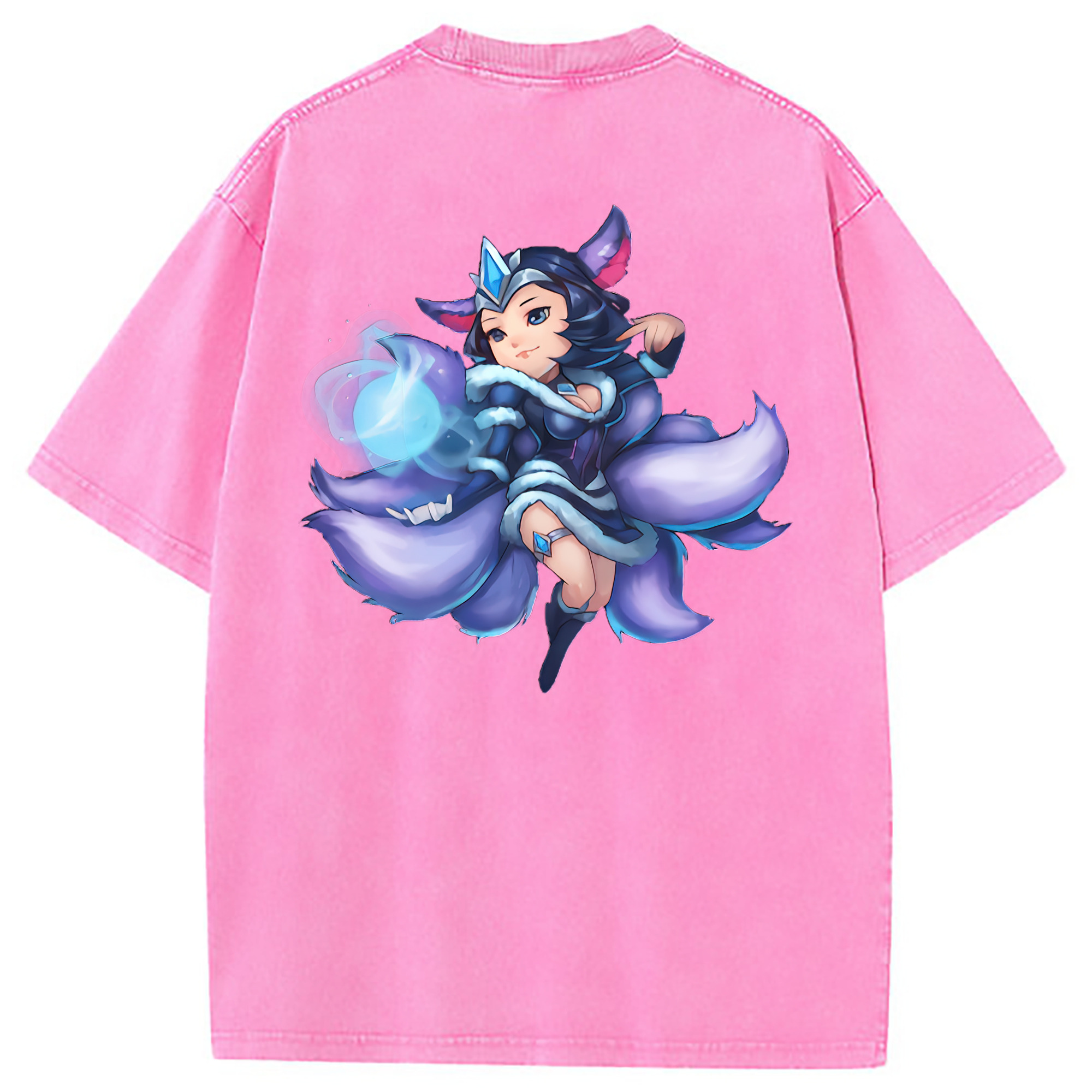（画像用） リーグ・オブ・レジェンド League of Legends LOL 綿100% ヴィンテージ風 半袖Tシャツ（背面プリント）
